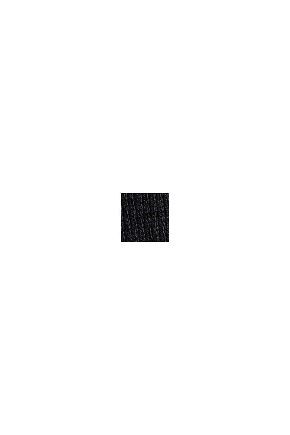 Gebreide jurk van een katoenmix, BLACK, swatch