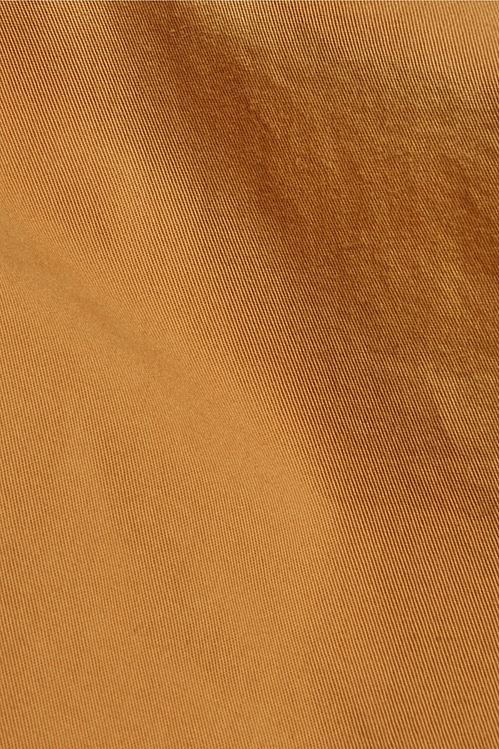 Abito camicia in 100% cotone Pima, CAMEL, detail image number 4