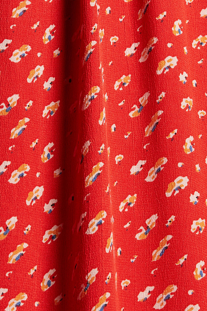 Floral midi dress in LENZING™ ECOVERO™, RED, detail image number 4