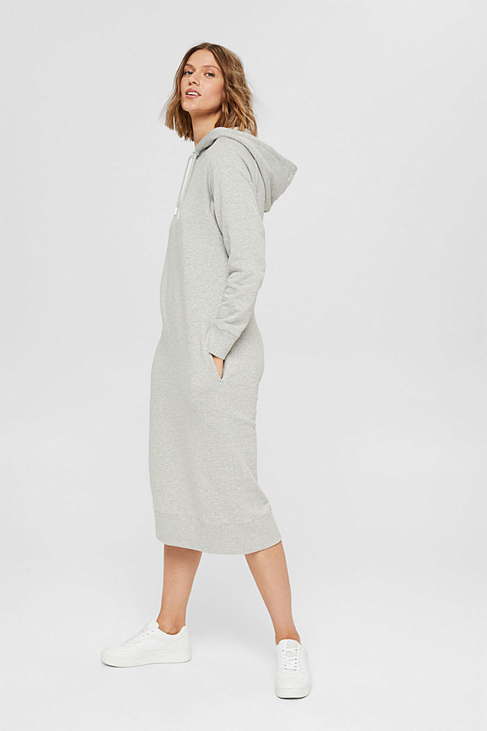 Sweathoodie-Kleid aus 100% Baumwolle