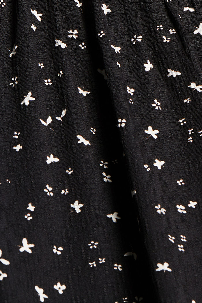 Blusa con motivo millefiori in LENZING™ ECOVERO™, BLACK, detail image number 4