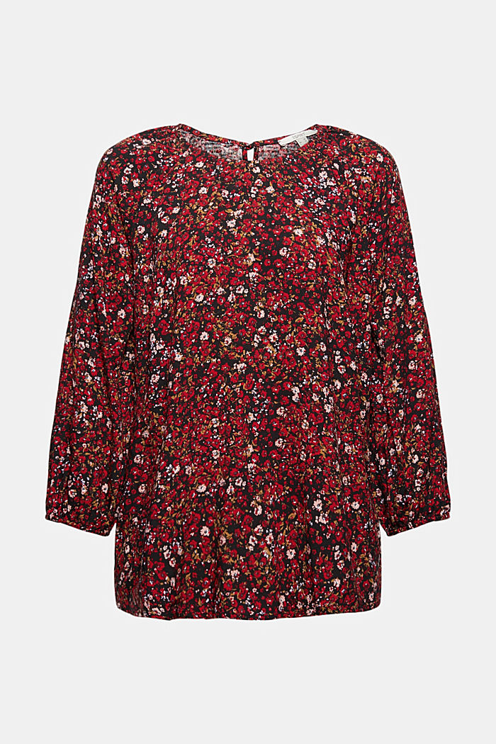 Blouse with print, 100% LENZING™ ECOVERO™