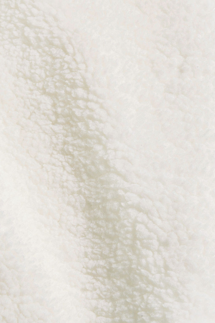Jacket made of snuggly plush material, OFF WHITE, detail image number 4