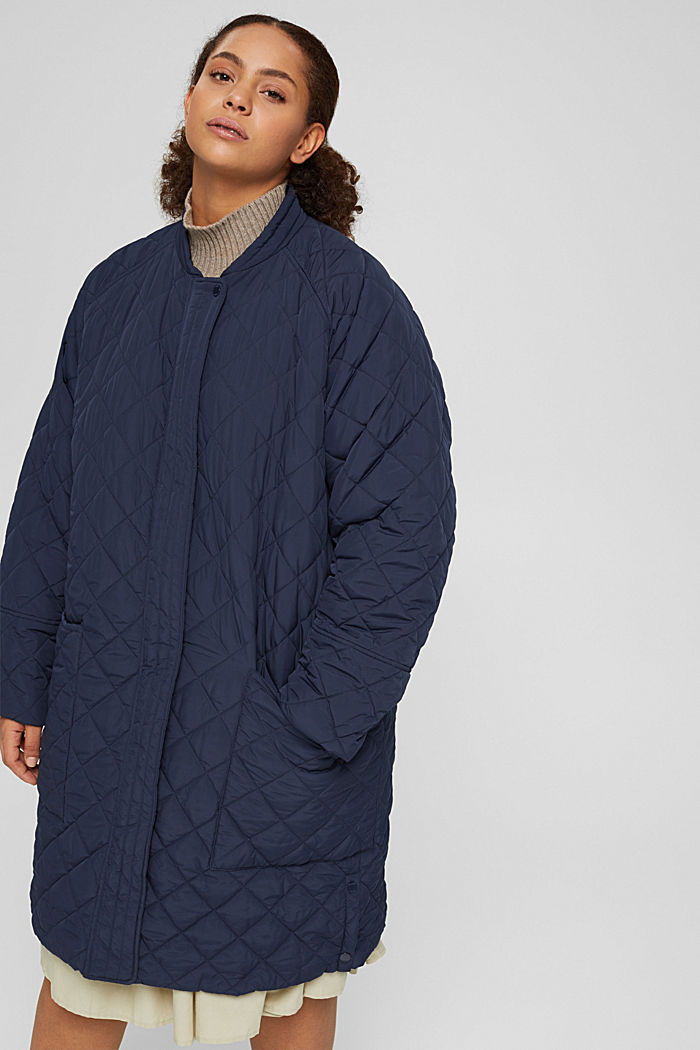 CURVY recycled: Oversized quilted coat