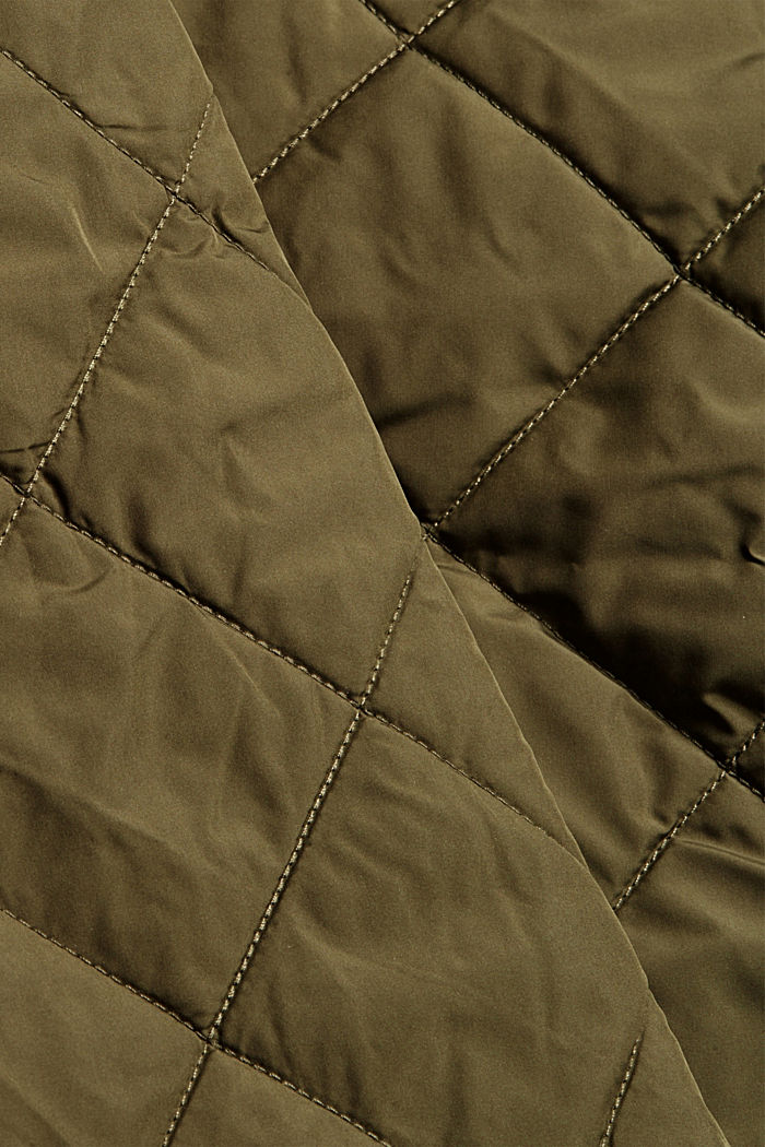 100% riciclato: giacca trapuntata con ampie tasche, DARK KHAKI, detail image number 4