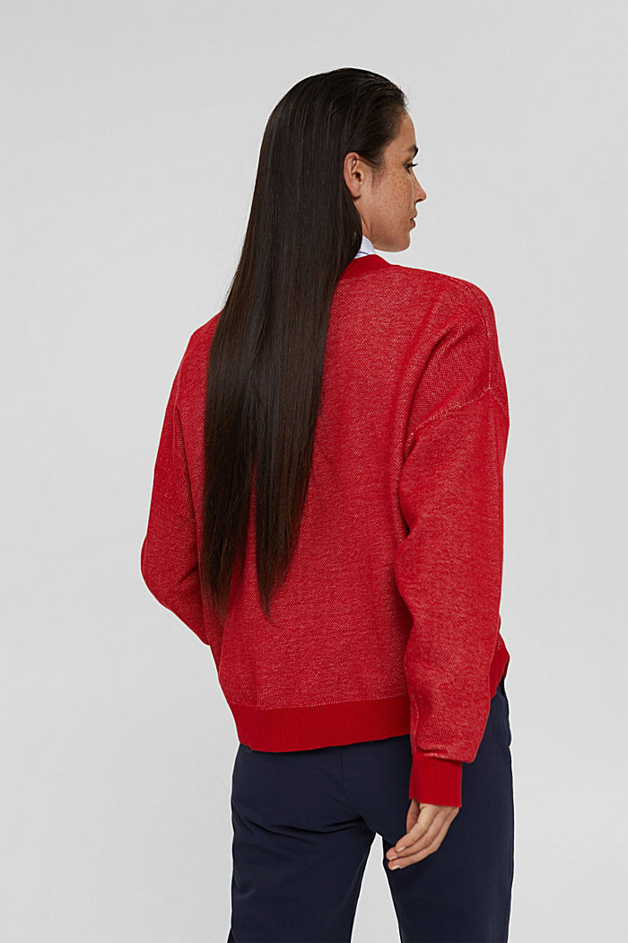Batwing jumper made of 100% organic cotton, RED, detail image number 3