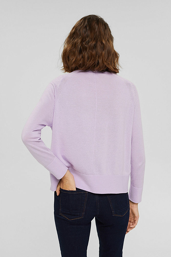 Pullover in 100% cotone, LILAC, detail image number 3