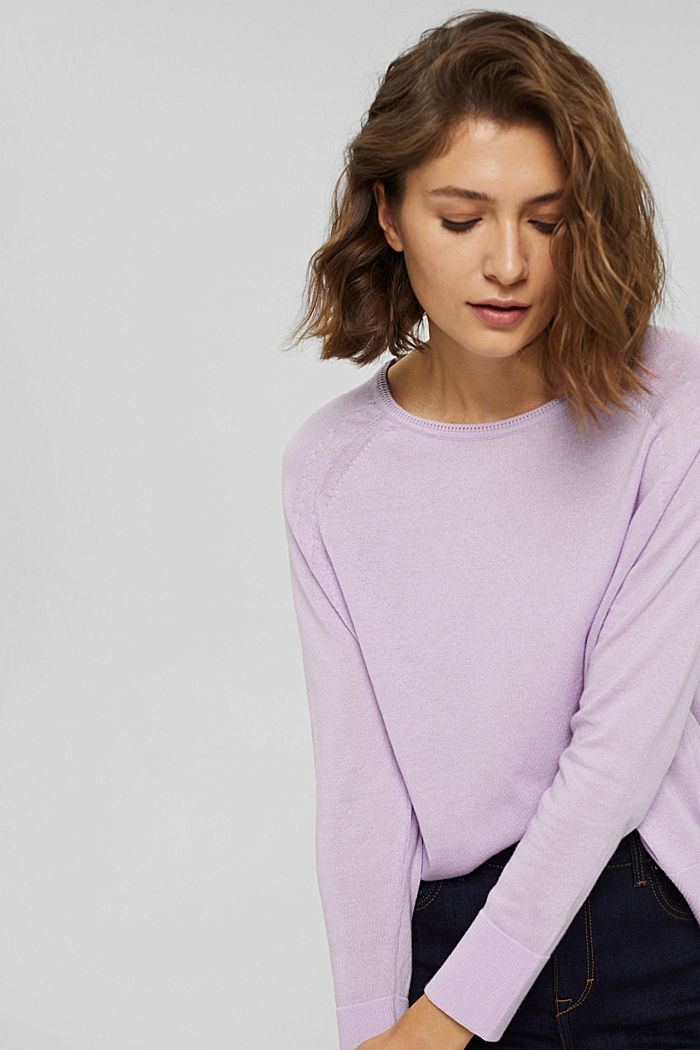 Pull-over 100 % coton, LILAC, detail image number 5