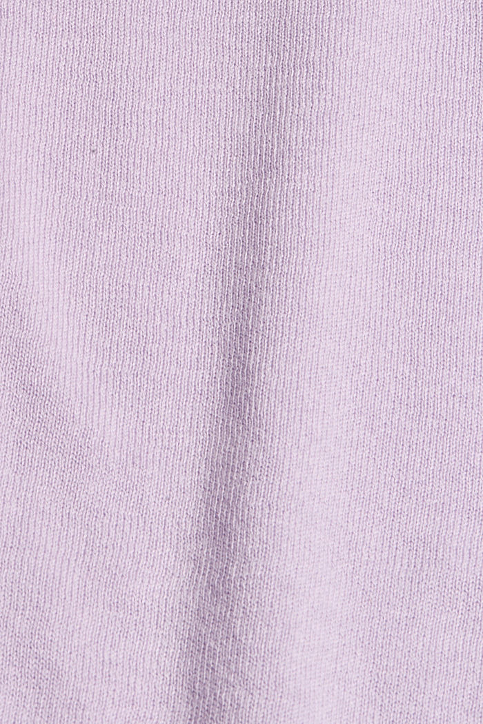 Pullover in 100% cotone, LILAC, detail image number 4