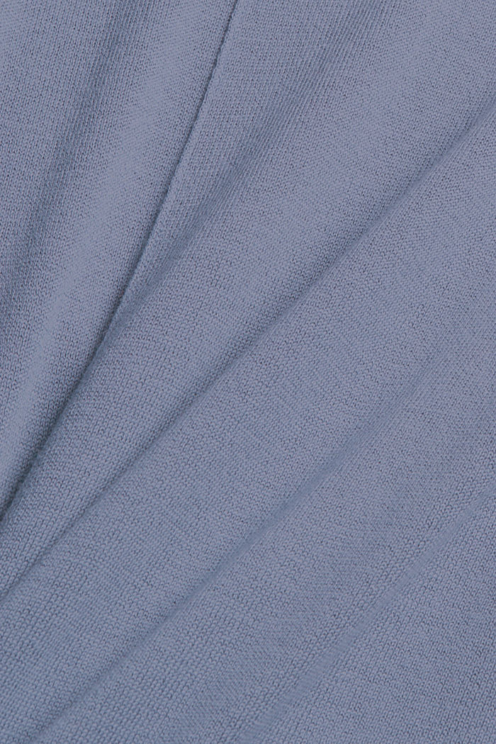 Neulepusero pystykauluksella, 100 % Pima-puuvillaa, GREY BLUE, detail image number 4