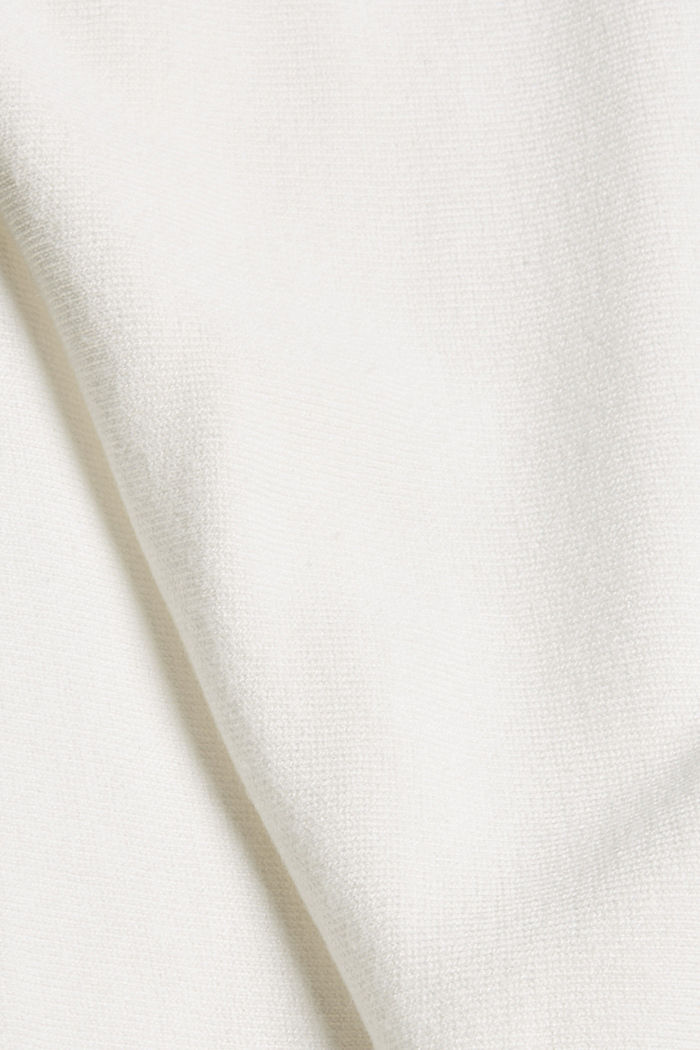Open-fronted batwing cardigan, organic cotton blend, OFF WHITE, detail image number 4
