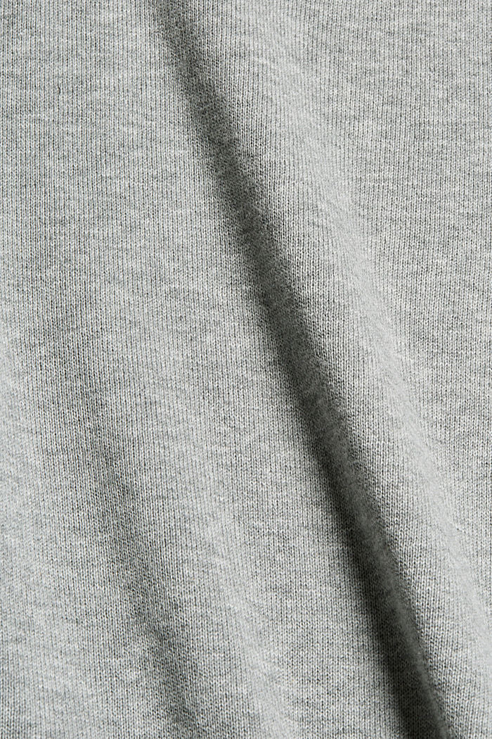 Turtleneck jumper made of 100% cotton, MEDIUM GREY, detail image number 4