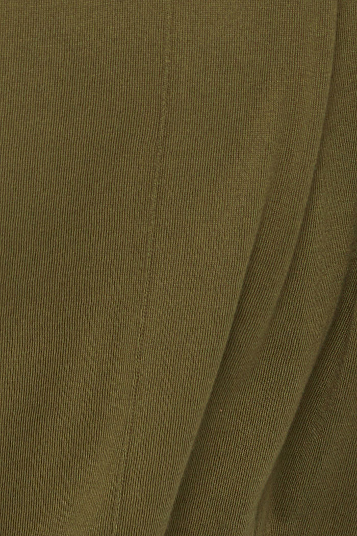 CURVY cardigan in 100% cotone Pima, DARK KHAKI, detail image number 4