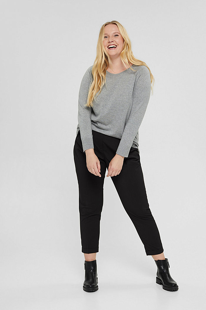 CURVY Pullover i 100% pimabomuld