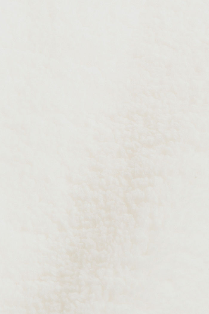 Pystykaulus-collegepaita tekoturkista, OFF WHITE, detail image number 4