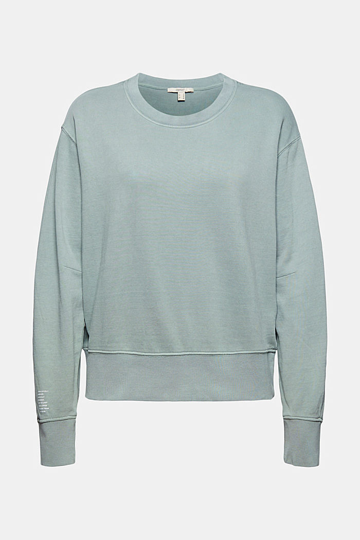 Sweatshirt made of 100% organic cotton, DUSTY GREEN, overview
