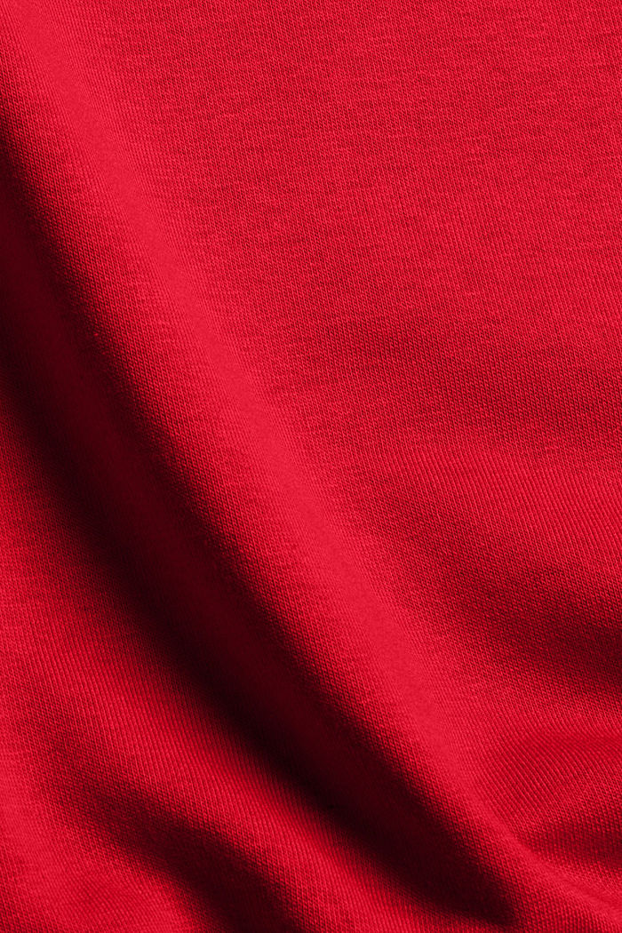 Embroidered sweatshirt made of blended organic cotton, RED, detail image number 4