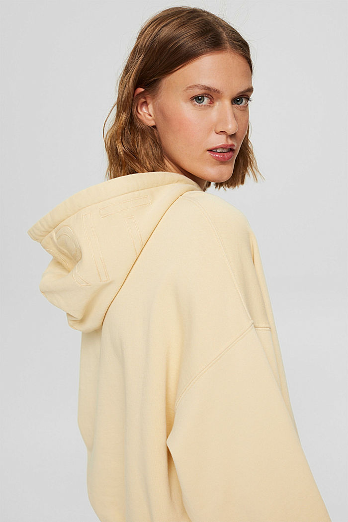 Sudadera con capucha desenfadada con logotipo, 100% algodón ecológico