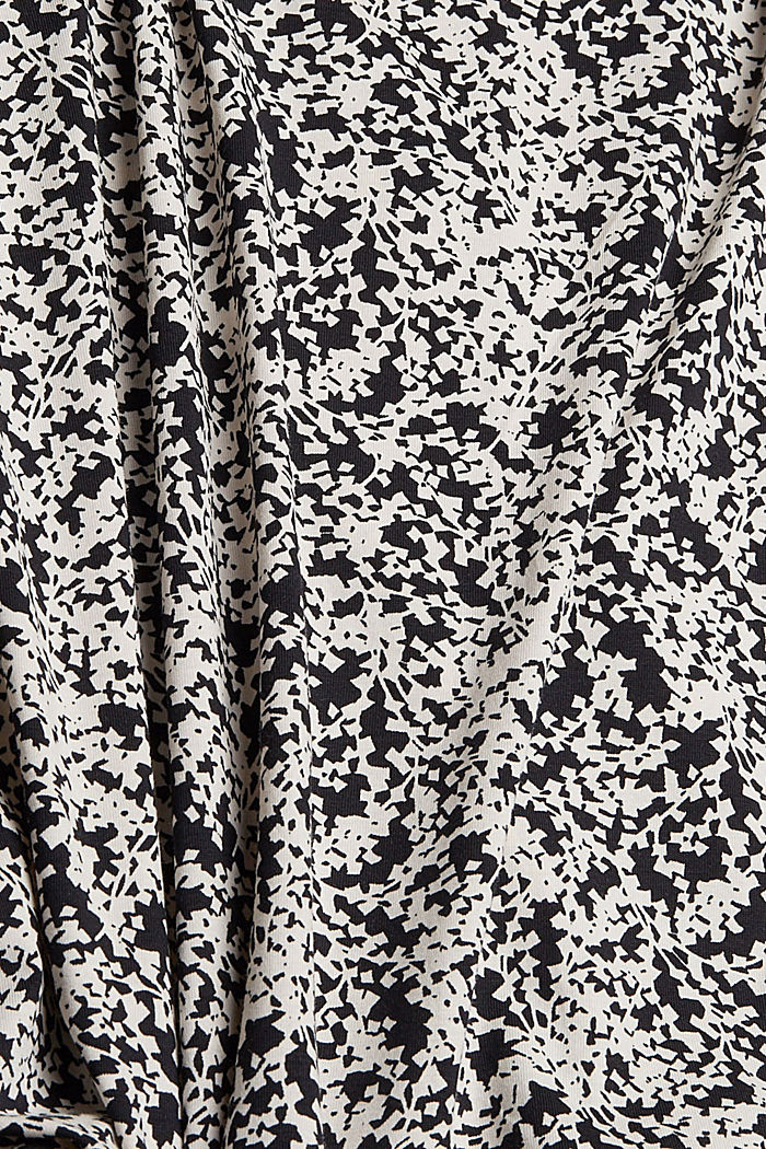 Bluzka z długim rękawem z nadrukiem na całej powierzchni, bawełna organiczna, NEW BLACK, detail image number 4