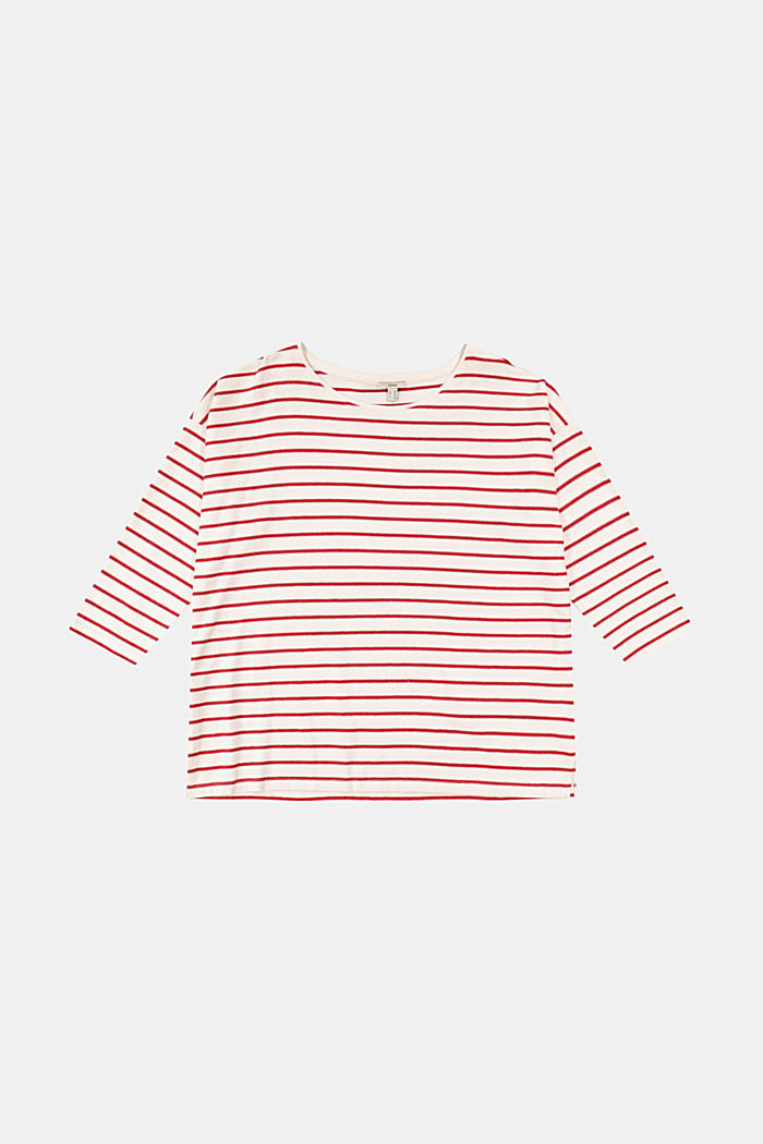CURVY jersey long sleeve top in organic cotton