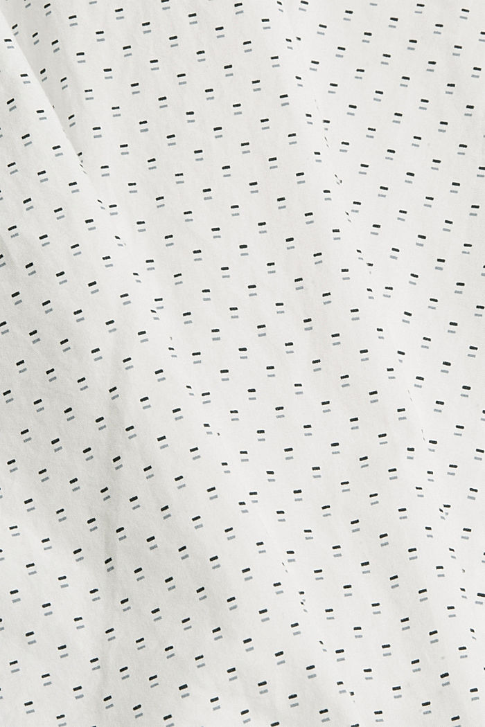 Chemise à col boutonné et imprimé, 100 % coton biologique, OFF WHITE, detail image number 4