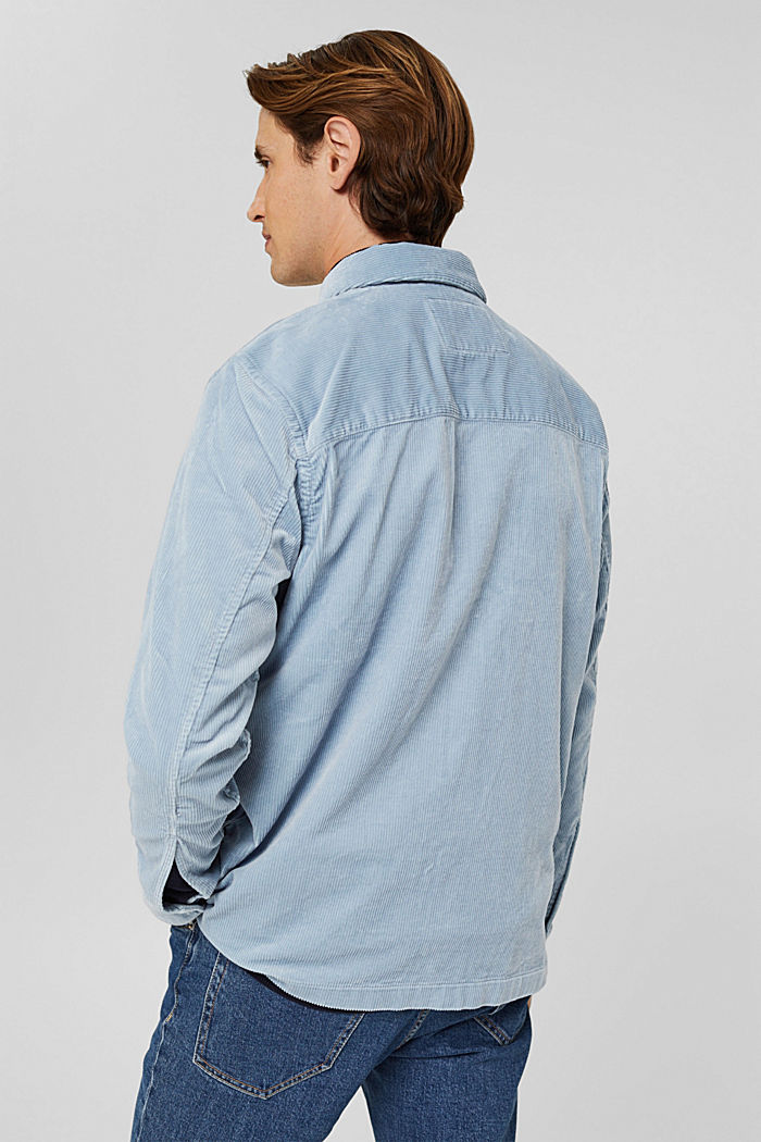 Corduroy overshirt made of organic cotton, LIGHT BLUE, detail image number 3