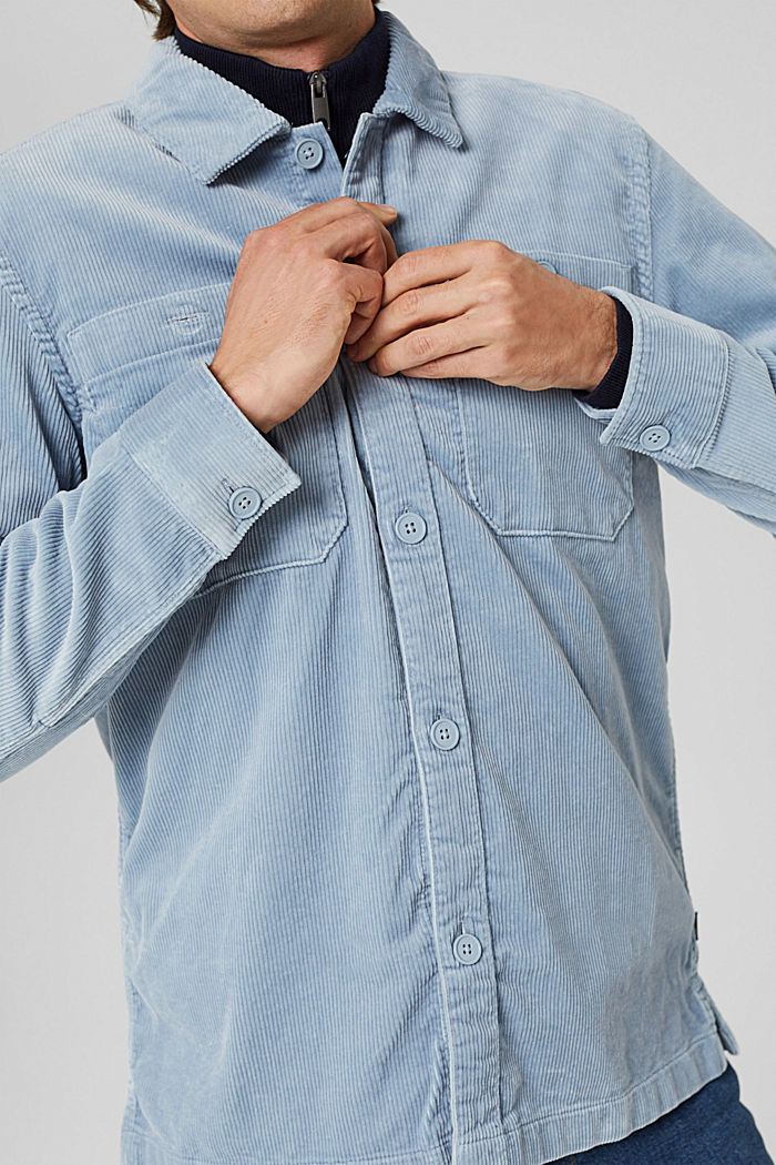 Corduroy overshirt made of organic cotton, LIGHT BLUE, detail image number 2