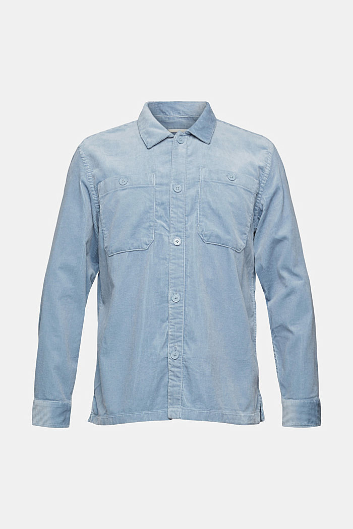 Corduroy overshirt made of organic cotton, LIGHT BLUE, overview