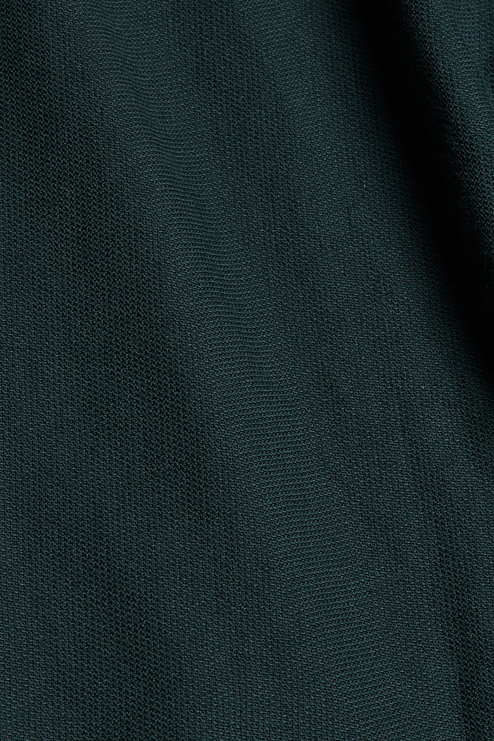 Textured shirt made of 100% organic, TEAL BLUE, detail image number 4