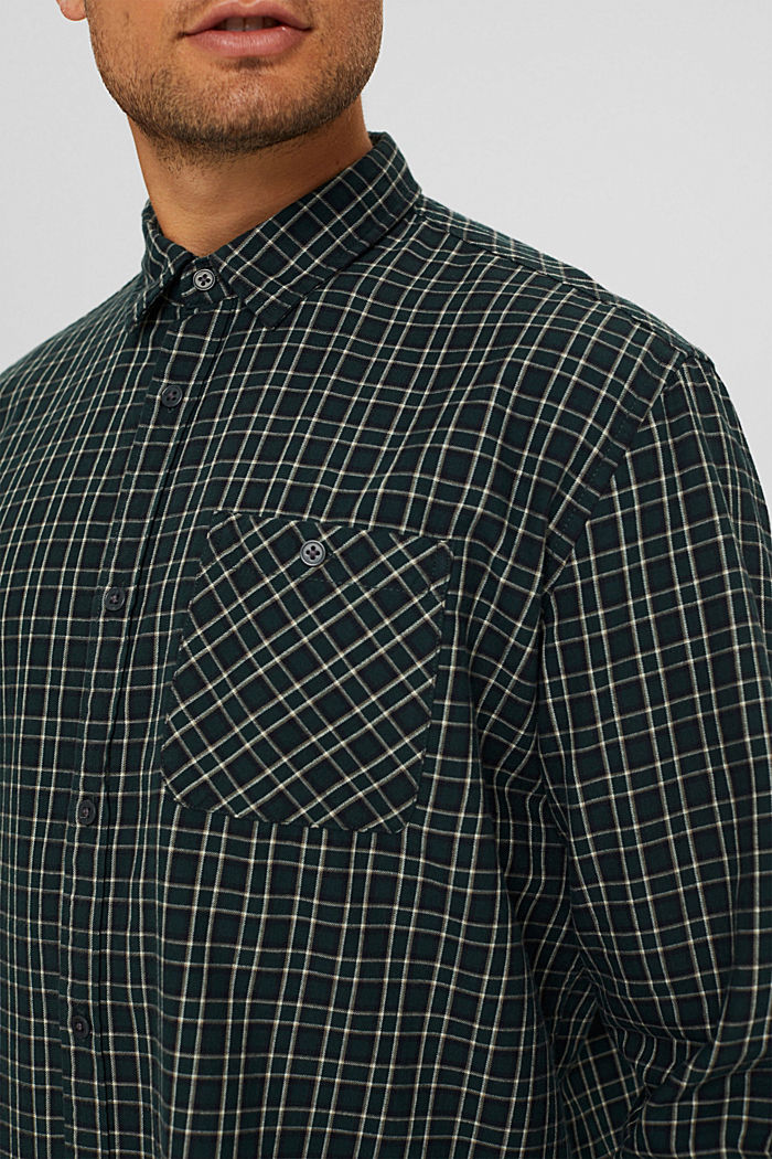 Check shirt made of 100% organic cotton, TEAL BLUE, detail image number 2