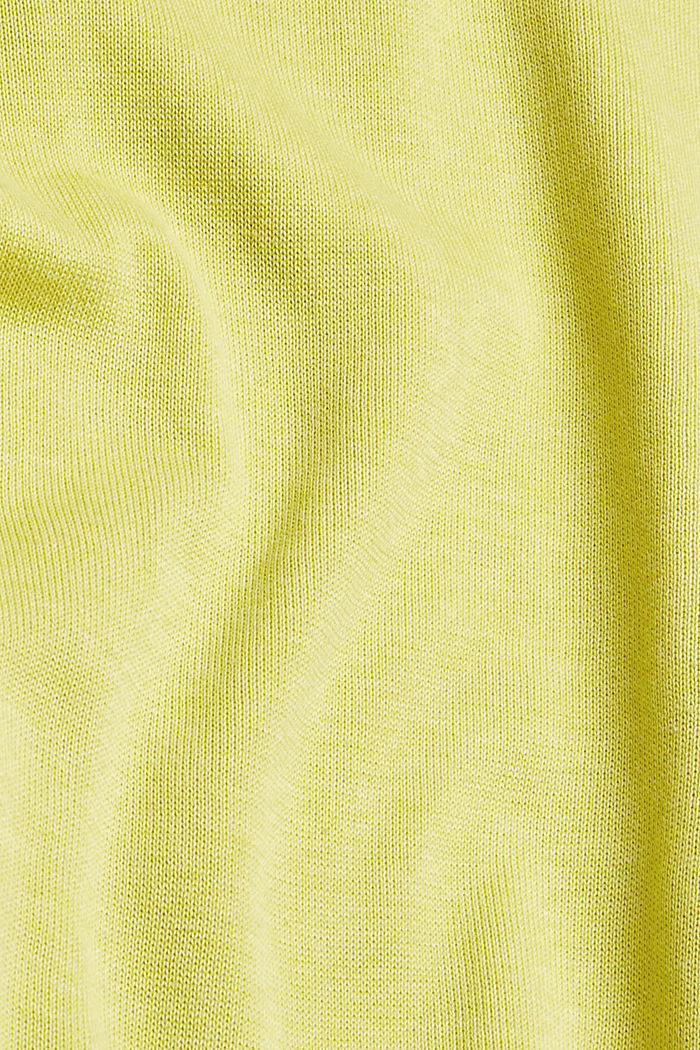 Crewneck jumper in pima cotton, NEW YELLOW, detail image number 4