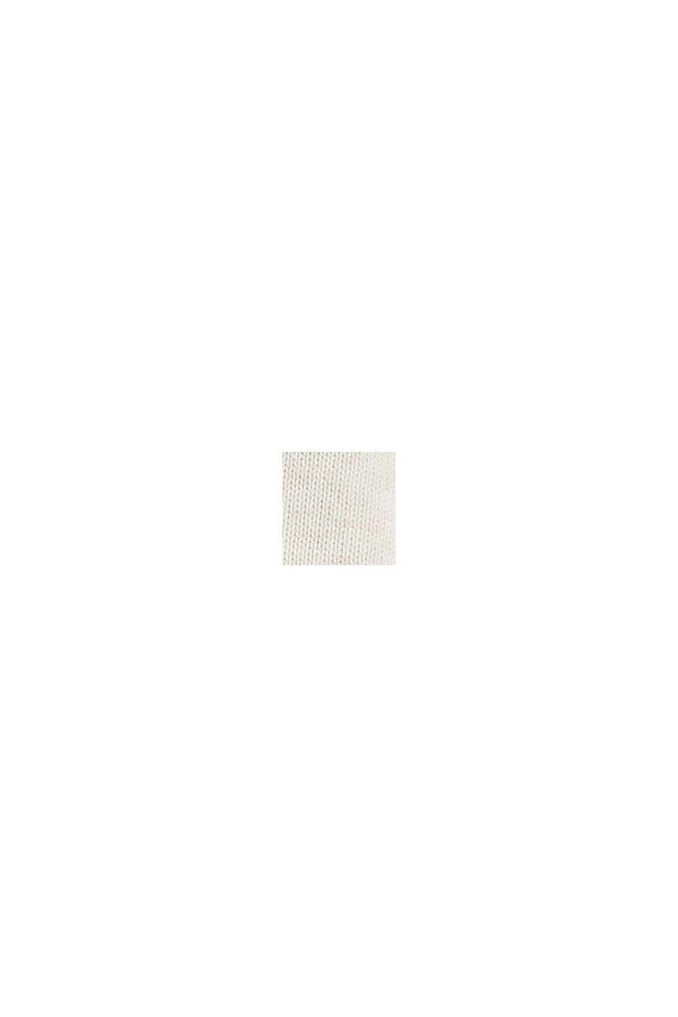 Pulovr se špičatým výstřihem, ze 100% bavlny pima, OFF WHITE, swatch