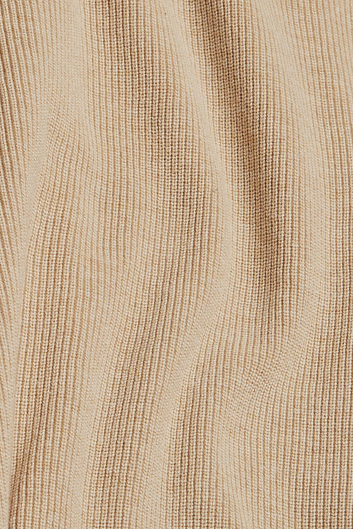 Gebreide trui van 100% organic cotton, SAND, detail image number 4