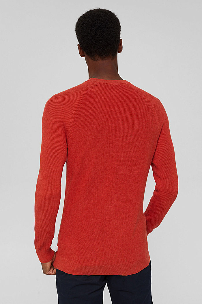 Knitted jumper made of 100% organic cotton, ORANGE, detail image number 3