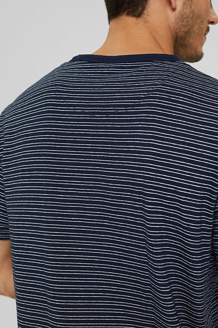 Striped jersey T-shirt, 100% organic cotton, NAVY, detail image number 1