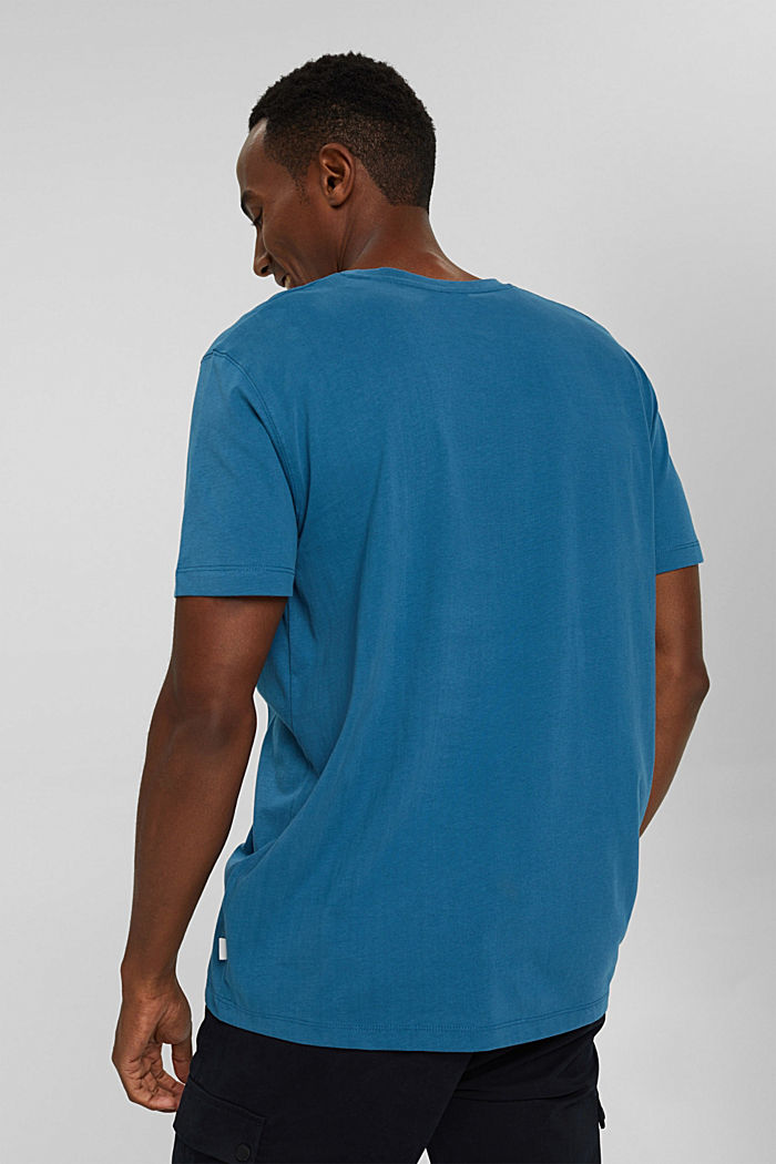 Jersey T-shirt with a pocket, organic cotton, PETROL BLUE, detail image number 3