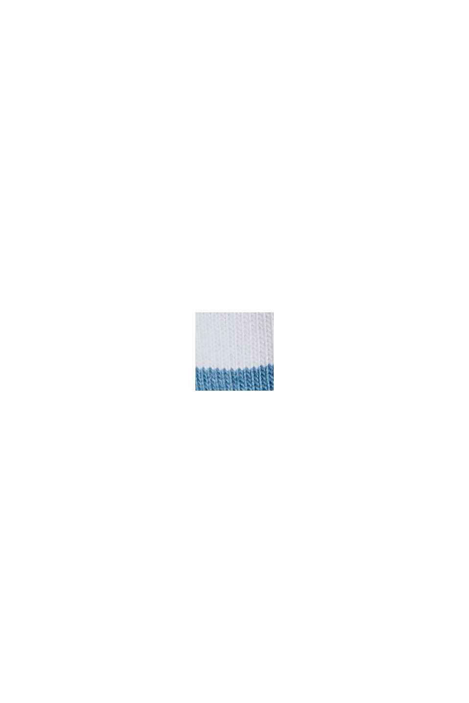 Maglia a maniche lunghe in jersey con righe, cotone biologico, PETROL BLUE, swatch