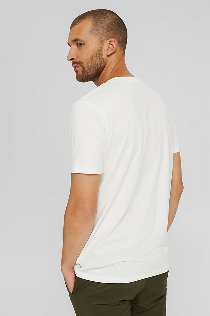Jersey T-shirt with a print, 100% organic cotton, OFF WHITE, detail image number 3