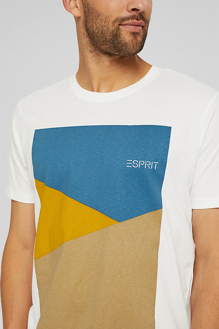 Jersey T-shirt with a print, 100% organic cotton, OFF WHITE, detail image number 1
