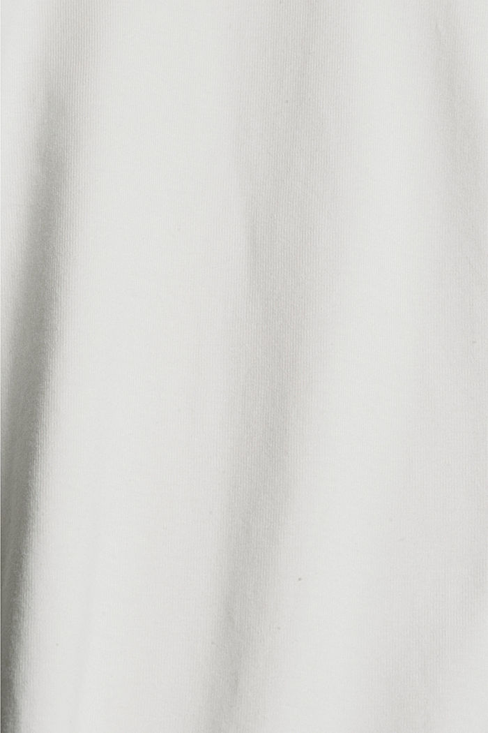 Jersey longsleeve van biologisch katoen, OFF WHITE, detail image number 4
