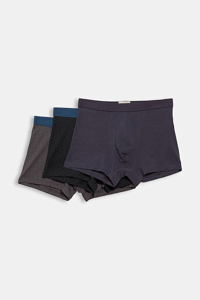 Stretch cotton hipster shorts in a triple pack