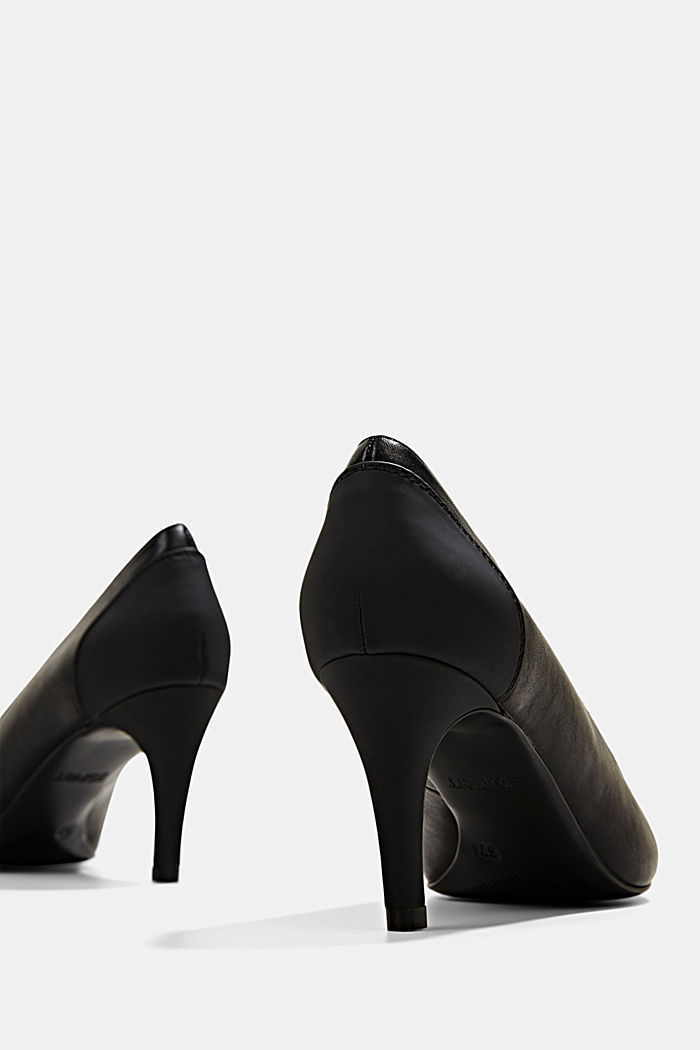 Court shoes in faux leather, BLACK, detail image number 5