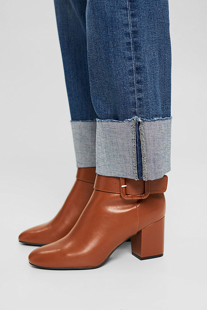 Ankle boots with a buckle in faux leather, CARAMEL, detail image number 3