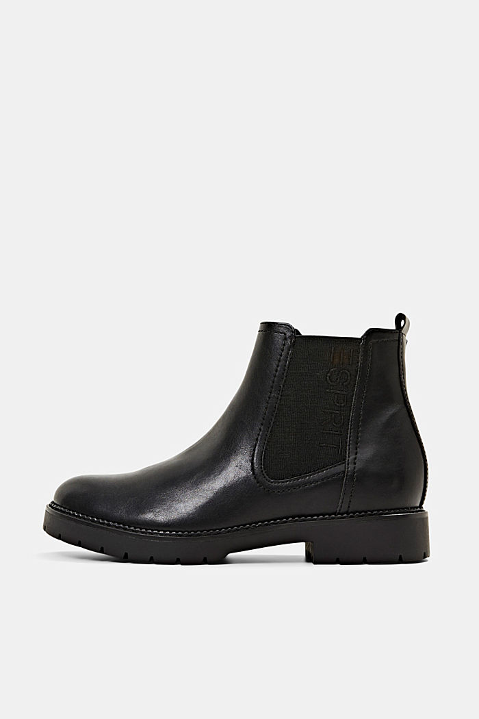 Faux leather Chelsea boots with a zip, BLACK, detail image number 0