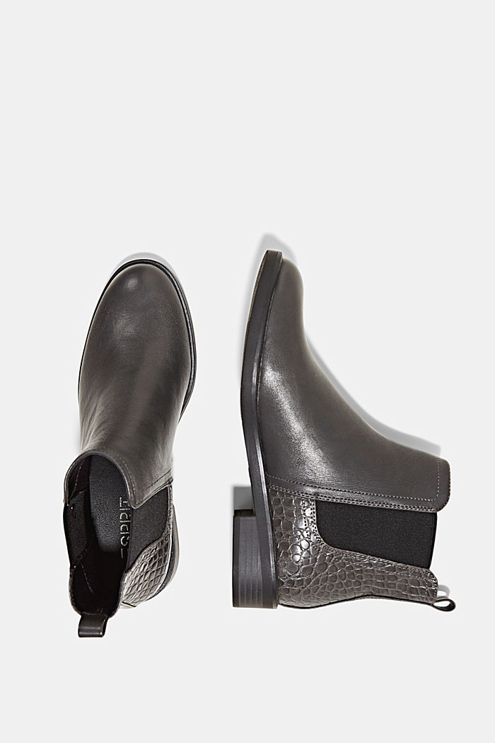 Faux leather Chelsea boots, GREY, detail image number 1