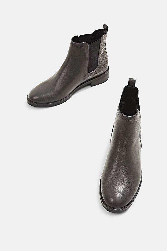 Faux leather Chelsea boots, GREY, detail image number 6