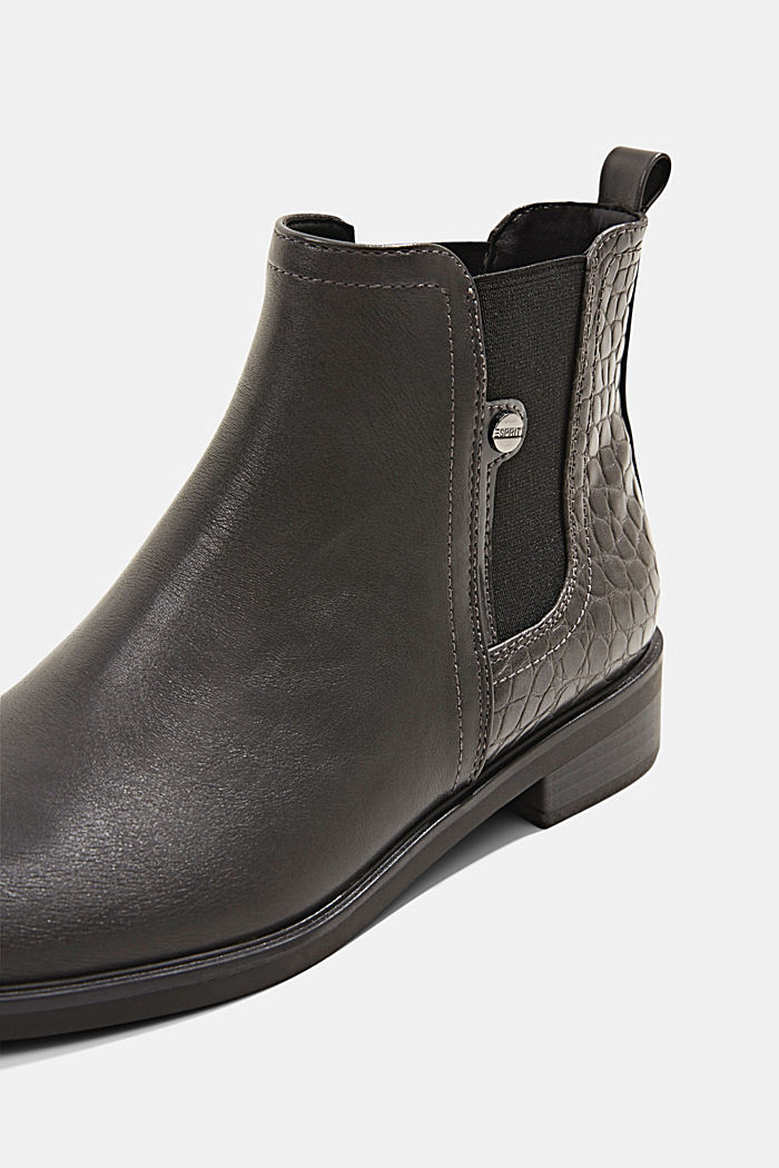 Faux leather Chelsea boots, GREY, detail image number 4
