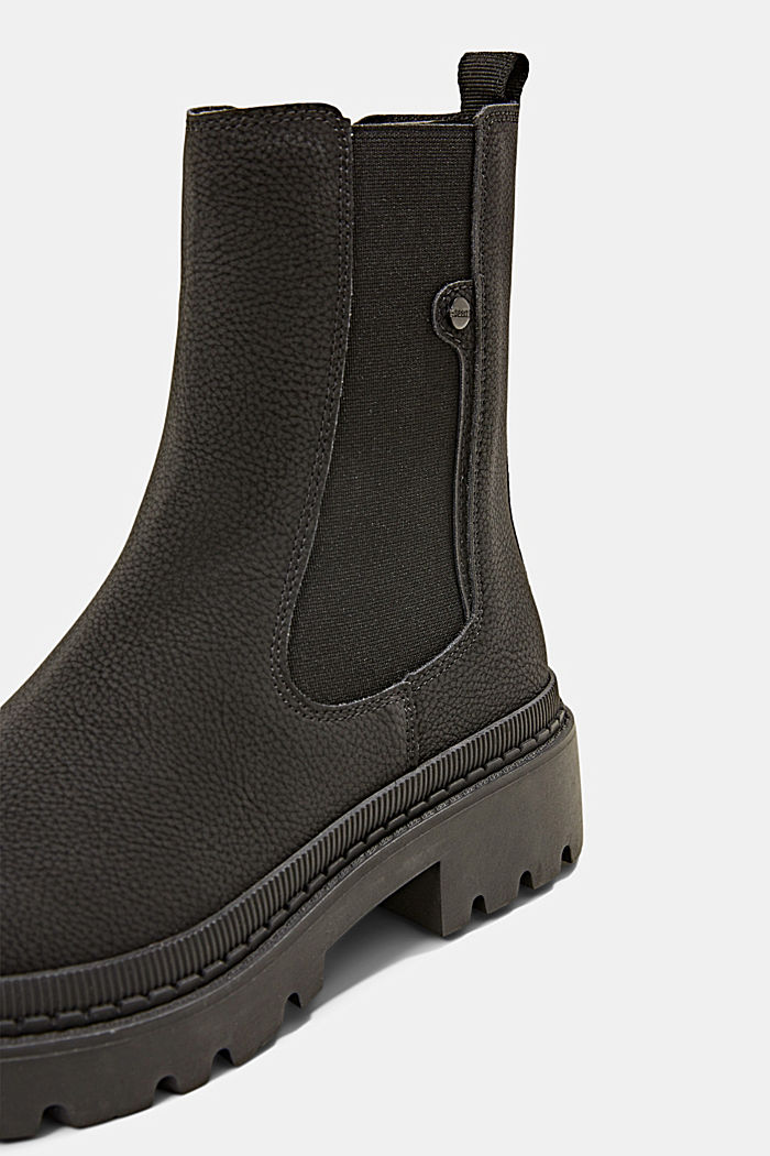 Faux leather ankle boots, BLACK, detail image number 4