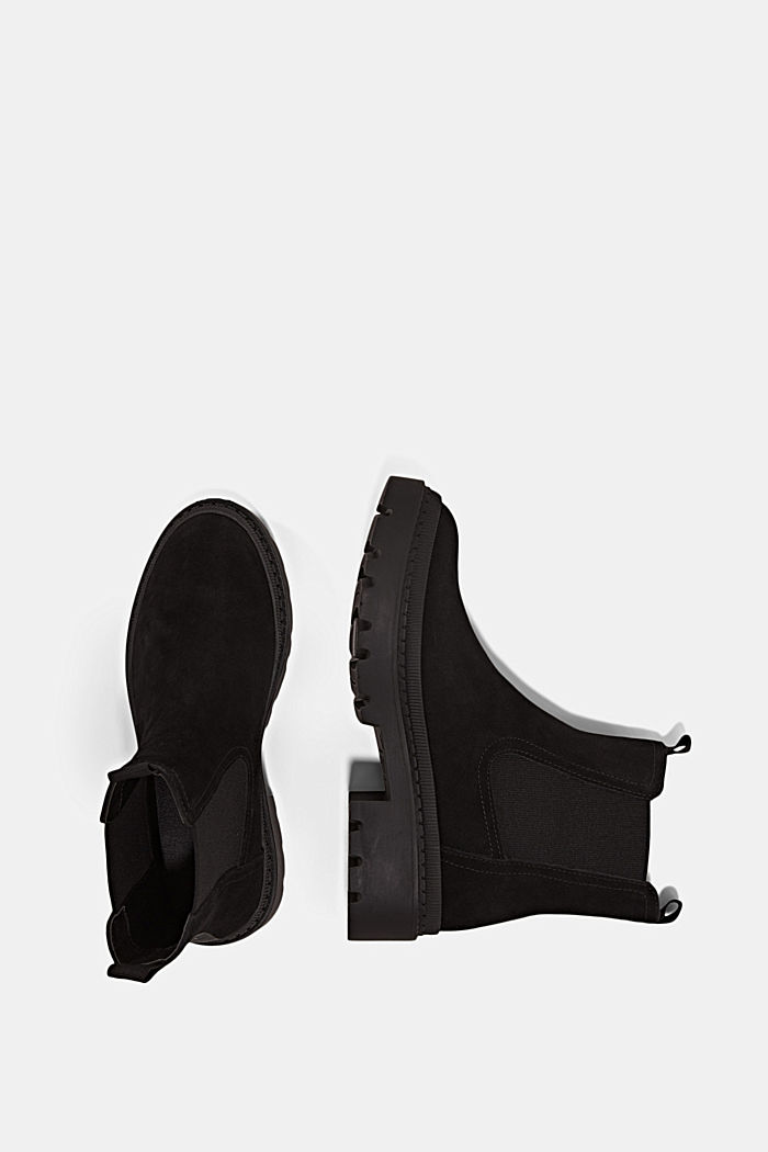 Suede ankle boots, BLACK, detail image number 1