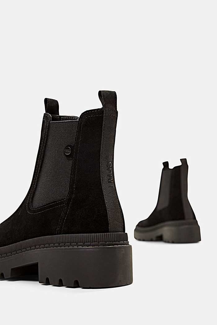 Suede ankle boots, BLACK, detail image number 5